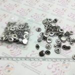 دکمه 4 تیکه آلفا نقره ای ساده 15 عددی