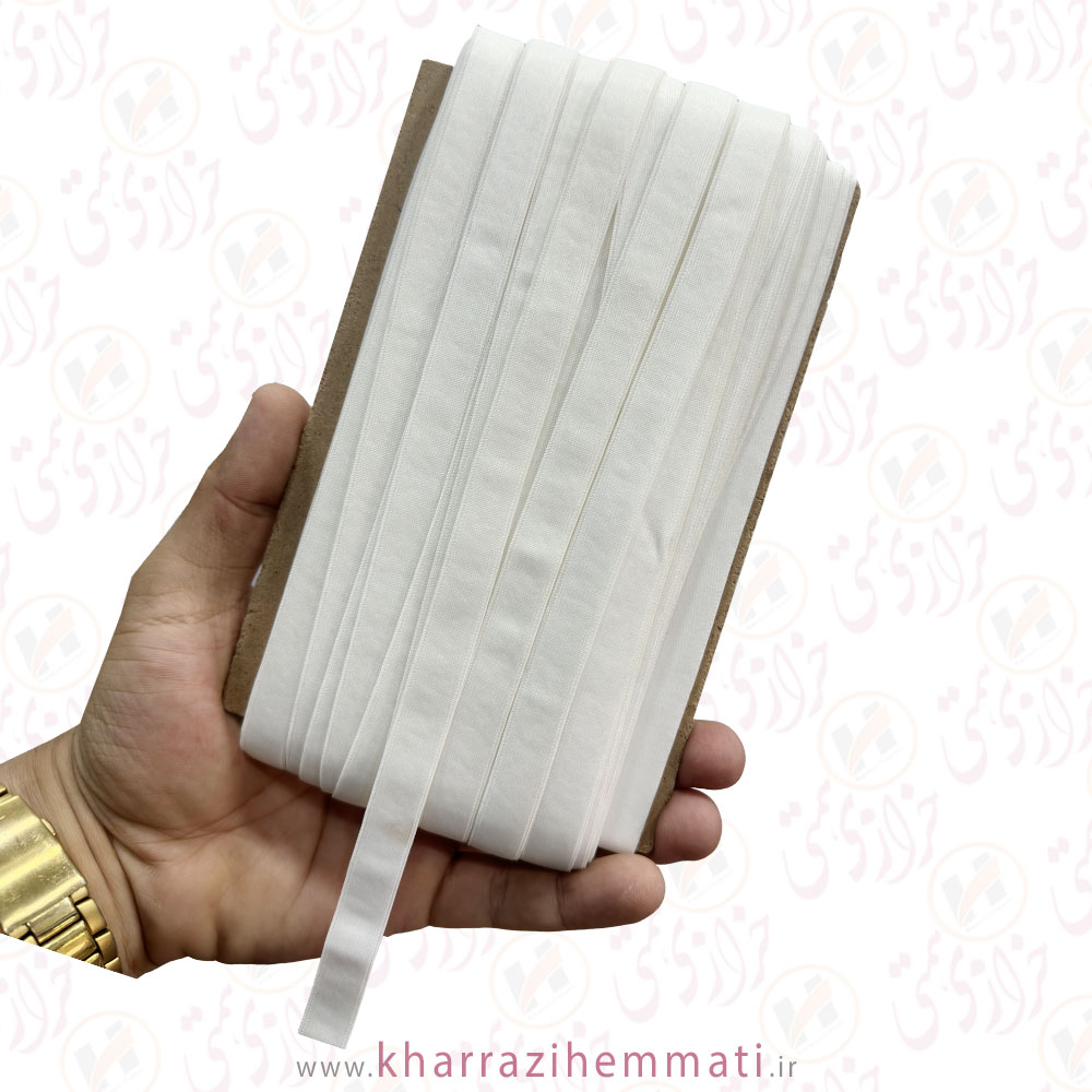 كش-ركاب-لباس-زير-سفيد-مات-عرض-1.5-سانت كش ركاب لباس زير سفيد مات عرض 1.5 سانت - متری - Image 1