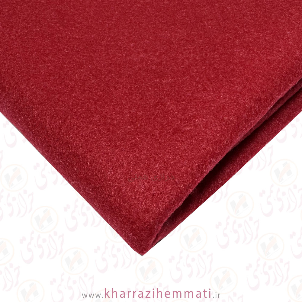 L408 نمد ساده ورامین رنگ قرمز تیره کد L408 - Image 1